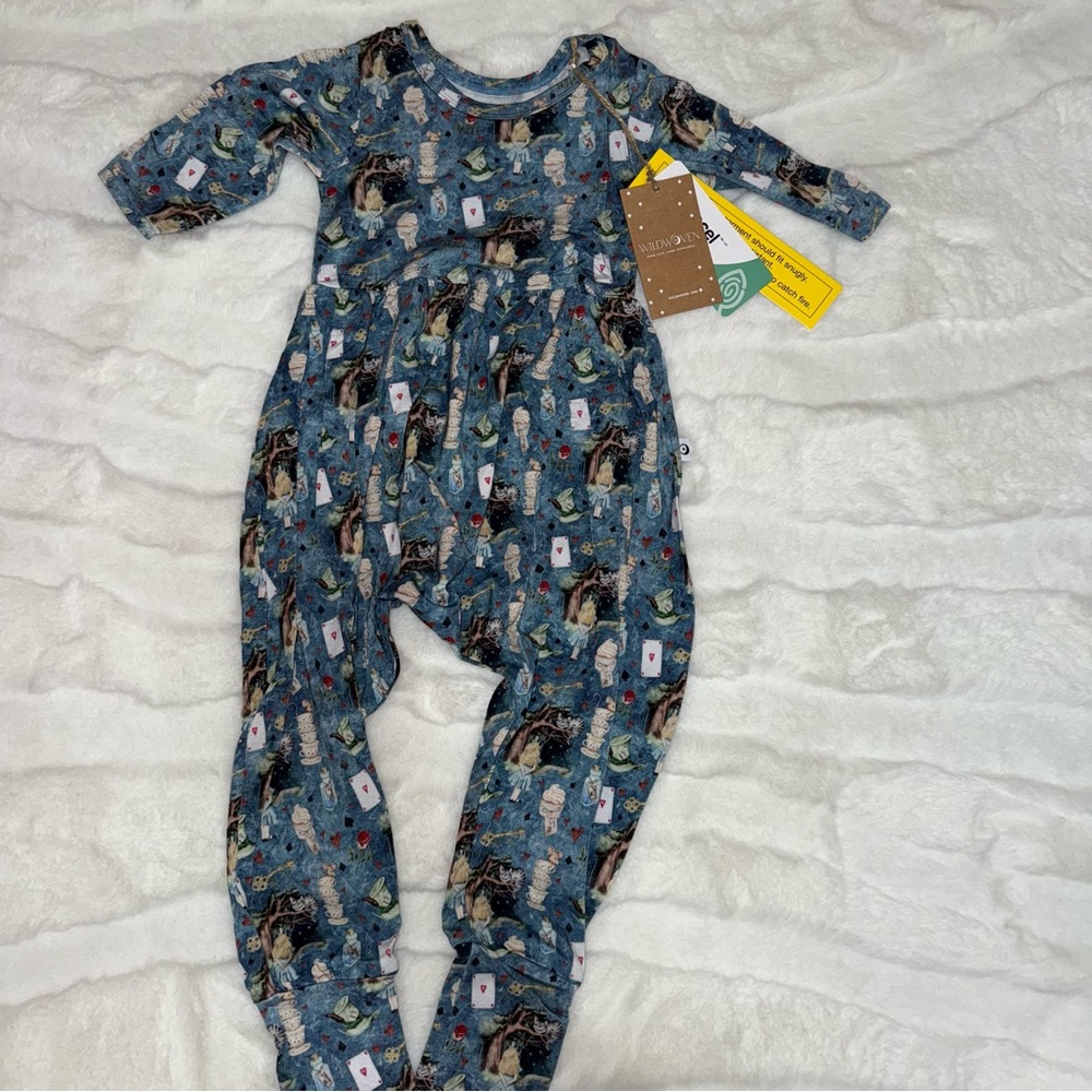 Wild‎ woven Alice in wonderland twiggy romper various sizes NWT casual daywear